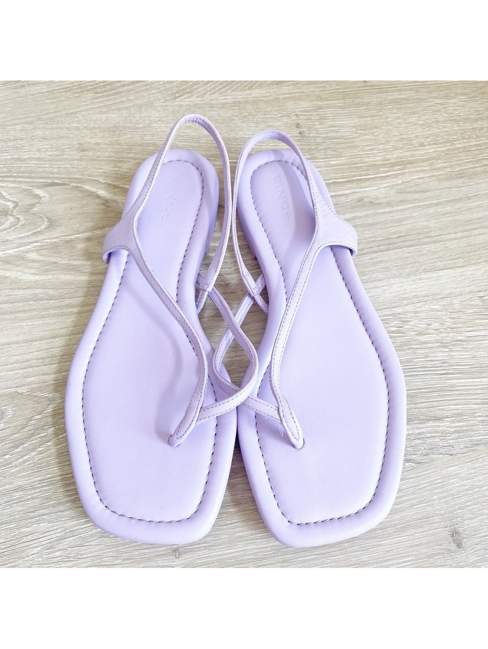 Vince Deana Sandal Lavender Size 5.5 Leather Colorful Minimalist Coastal Summer